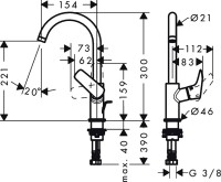 Смеситель для раковины Hansgrohe Logis 71130000