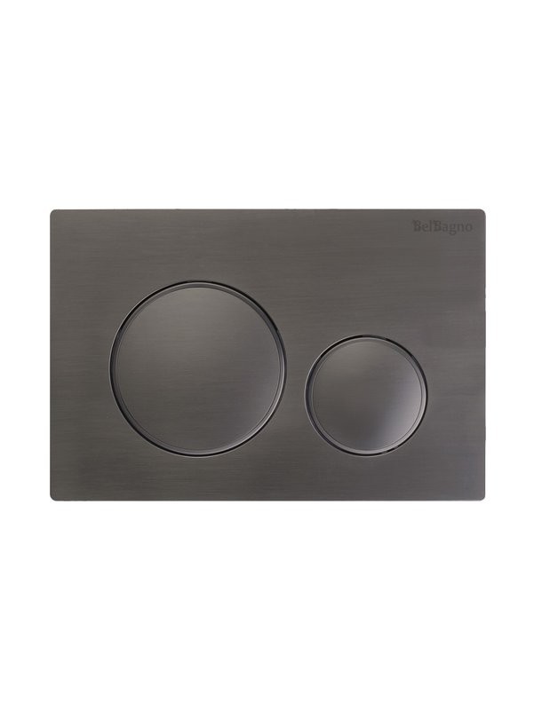 Кнопка смыва для унитаза BelBagno BB-17C-GM пластик, цвет оружейная сталь