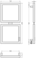 Полотенцесушитель электрический Сунержа Этюд E 15-0845-6030 105x35 см, подключение справа, темный титан муар