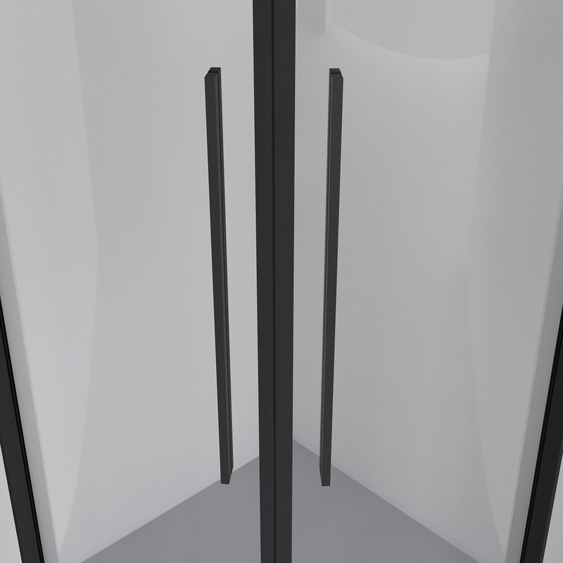 Душевой уголок Niagara Nova NG-6825-34BLACK 80x80, профиль черный матовый, стекло прозрачное