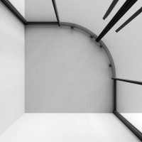 Душевой уголок Niagara Nova NG-6825-34BLACK 80x80, профиль черный матовый, стекло прозрачное