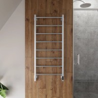 Полотенцесушитель электрический Grota Simple K 530х1200 NM EL 120x45 см, подключение справа, слева, скрытое подключение справа, матовый хром, лесенка
