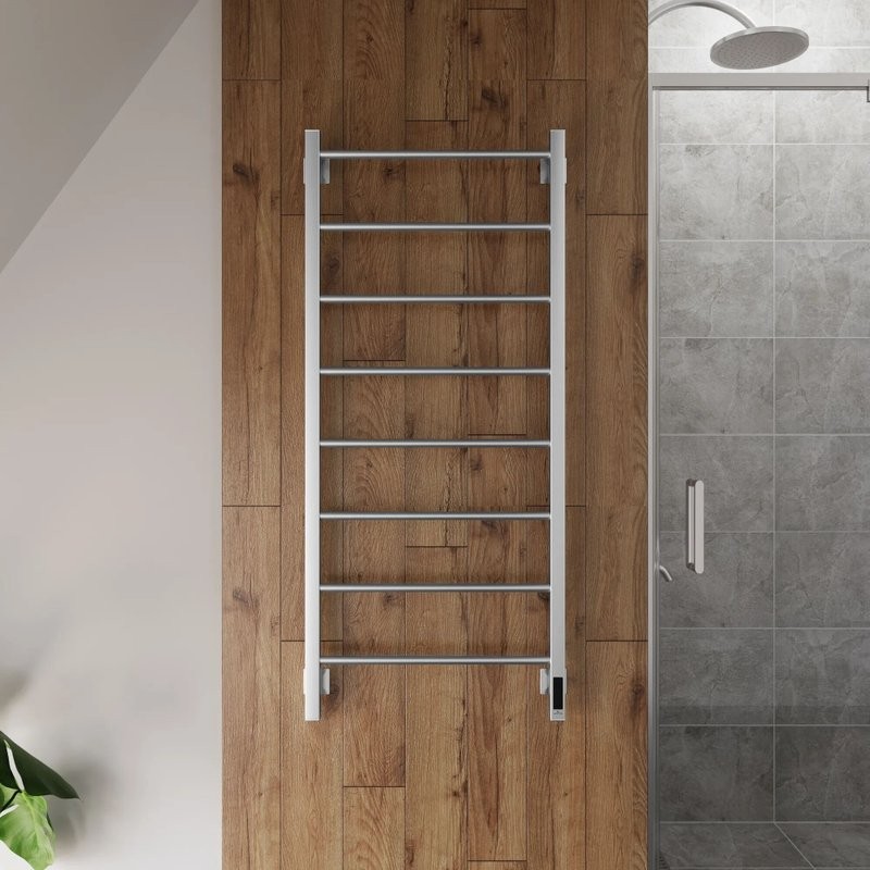 Полотенцесушитель электрический Grota Simple K 530х1200 NM EL 120x45 см, подключение справа, слева, скрытое подключение справа, матовый хром, лесенка