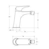 Смеситель для биде BelBagno Marino MARINO-BD-CRM-W0 глянцевый хром Смеситель для биде BelBagno Marino MARINO-BD-CRM-W0 глянцевый хром