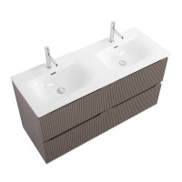 Мебель для ванной комнаты BelBagno Uno 120 подвесная, 4 ящика, матовая бежевая