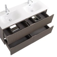 Мебель для ванной комнаты BelBagno Uno 120 подвесная, 4 ящика, матовая бежевая