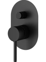 Встраиваемый смеситель для душа и ванны Plumberia Selection Ixo XO1001NO С ВНУТРЕННЕЙ ЧАСТЬЮ, матовый черный