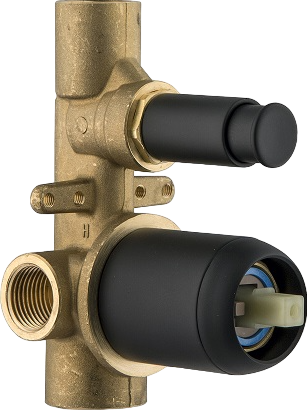 Встраиваемый смеситель для душа и ванны Plumberia Selection Ixo XO1001NO С ВНУТРЕННЕЙ ЧАСТЬЮ, матовый черный