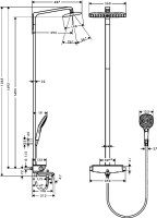 Душевая стойка Hansgrohe Raindance Select E 27113000 хром Душевая стойка Hansgrohe Raindance Select E 27113000 хром