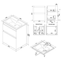 Мебель для ванной комнаты AM.PM X-Joy 50 подвесная, белый глянец