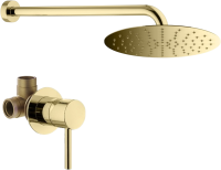 Душевой комплект Plumberia Selection Ixo KITXO01OR С ВНУТРЕННЕЙ ЧАСТЬЮ, золото 24к