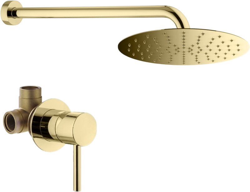 Душевой комплект Plumberia Selection Ixo KITXO01OR С ВНУТРЕННЕЙ ЧАСТЬЮ, золото 24к