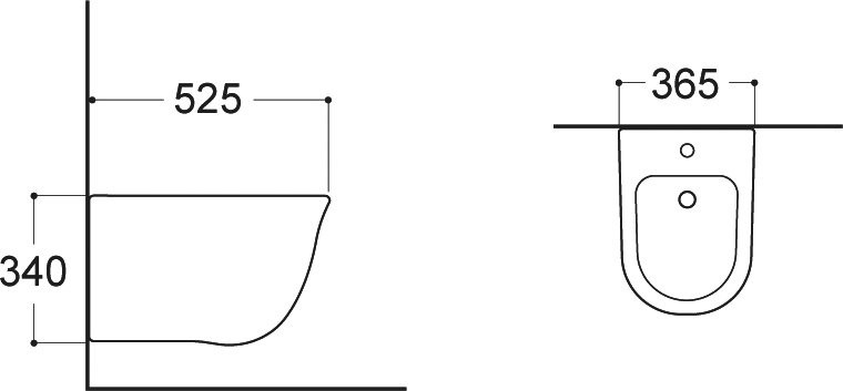 Биде подвесное AQUATEK Классик AQ1160-00 белое