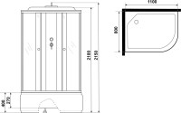 Душевая кабина Niagara Promo P110/80/40L/MT 110х80 см, L