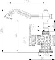 Смеситель для раковины Zorg Antic A 413U-BR