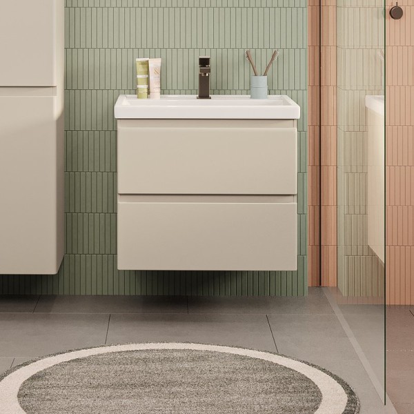 Тумба с раковиной SanStar Riana 50 подвесная, cappuccino, раковина Фостер 50