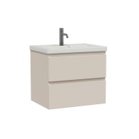 Тумба с раковиной SanStar Riana 50 подвесная, cappuccino, раковина Фостер 50