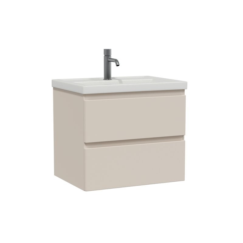 Тумба с раковиной SanStar Riana 50 подвесная, cappuccino, раковина Фостер 50