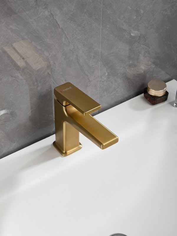 Смеситель для раковины Haiba HB10831-5 брашированное золото