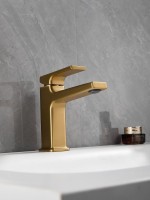 Смеситель для раковины Haiba HB10831-5 брашированное золото Смеситель для раковины Haiba HB10831-5 брашированное золото