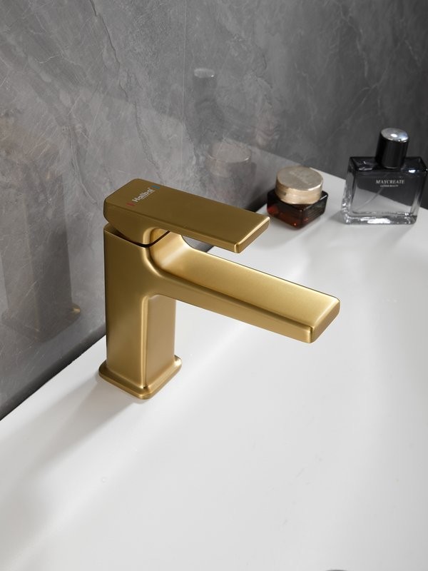 Смеситель для раковины Haiba HB10831-5 брашированное золото