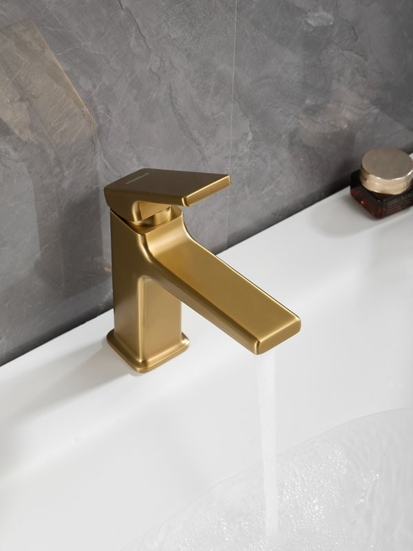 Смеситель для раковины Haiba HB10831-5 брашированное золото