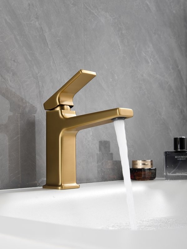 Смеситель для раковины Haiba HB10831-5 брашированное золото