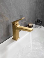 Смеситель для раковины Haiba HB10831-5 брашированное золото Смеситель для раковины Haiba HB10831-5 брашированное золото