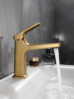 Смеситель для раковины Haiba HB10831-5 брашированное золото Смеситель для раковины Haiba HB10831-5 брашированное золото