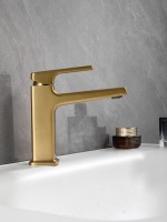 Смеситель для раковины Haiba HB10831-5 брашированное золото Смеситель для раковины Haiba HB10831-5 брашированное золото