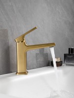 Смеситель для раковины Haiba HB10831-5 брашированное золото Смеситель для раковины Haiba HB10831-5 брашированное золото