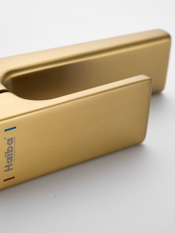 Смеситель для раковины Haiba HB10831-5 брашированное золото