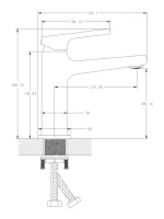 Смеситель для раковины Haiba HB10831-5 брашированное золото Смеситель для раковины Haiba HB10831-5 брашированное золото