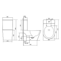 Унитаз-компакт напольный AZARIO Berton AZ-6093 глянцевый белый