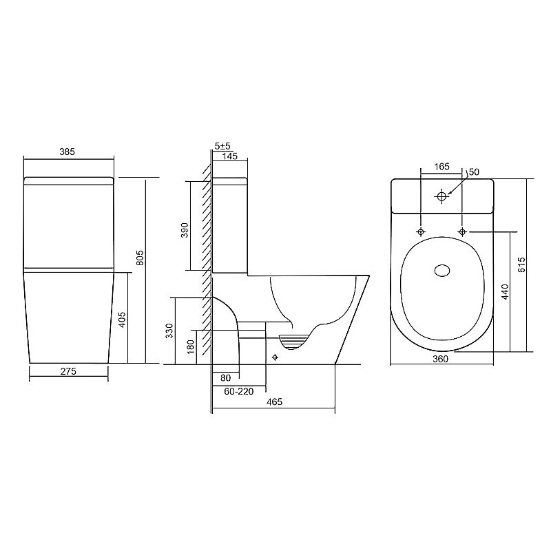 Унитаз-компакт напольный AZARIO Berton AZ-6093 глянцевый белый