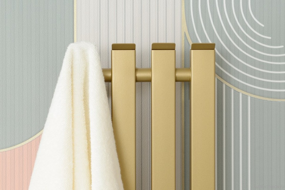 Полотенцесушитель электрический Сунержа Сатерленд 4.0 32-0854-1215 120x20 см, подключение слева, скрытое подключение слева, золотой шелк, I-образный