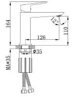 Смеситель для раковины AZARIO Alanti AZ-K1032GR серый графит Смеситель для раковины AZARIO Alanti AZ-K1032GR серый графит