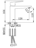 Смеситель для раковины AZARIO Alanti AZ-K1032GR серый графит Смеситель для раковины AZARIO Alanti AZ-K1032GR серый графит