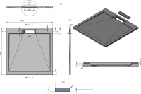 Поддон для душа Esbano LX ESP-LX100W 100х100 см, матовый белый