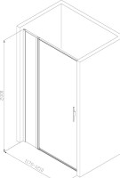 Душевая дверь в нишу Allen Brau Priority 3.31008.BA 120
