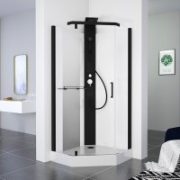 Душевая кабина Black&White Galaxy G8705 900х900х2170, с низким поддоном