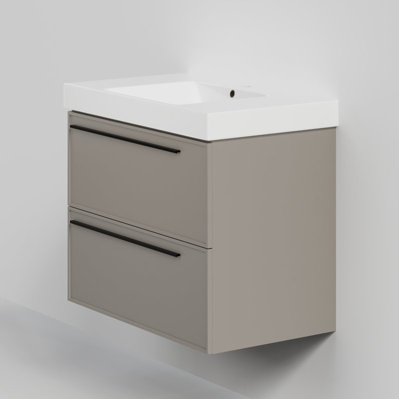 Тумба с раковиной La Fenice Elba Twin 80 подвесная, cappuccino, раковина Cubo 80