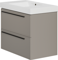 Тумба с раковиной La Fenice Elba Twin 80 подвесная, cappuccino, раковина Cubo 80