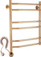 Полотенцесушитель электрический Secado Агата 4 75x55 см, подключение слева, бронза, лесенка, латунь