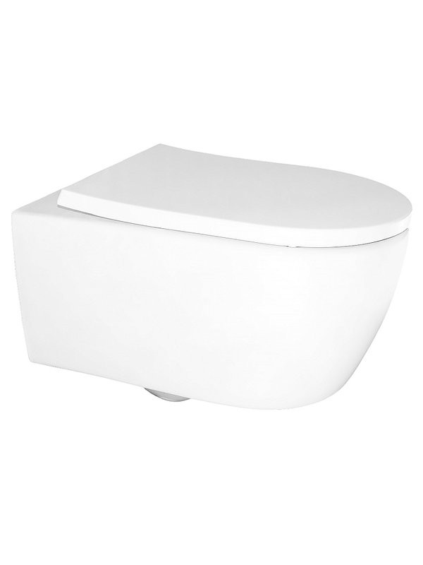 Унитаз подвесной AZARIO Nemi AZ-1293WH безободковый, с микролифтом, глянцевый белый