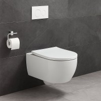 Унитаз подвесной AZARIO Nemi AZ-1293WH безободковый, с микролифтом, глянцевый белый