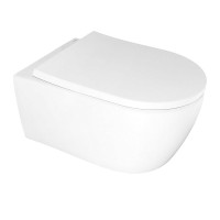 Унитаз подвесной AZARIO Nemi AZ-1293WH безободковый, с микролифтом, глянцевый белый