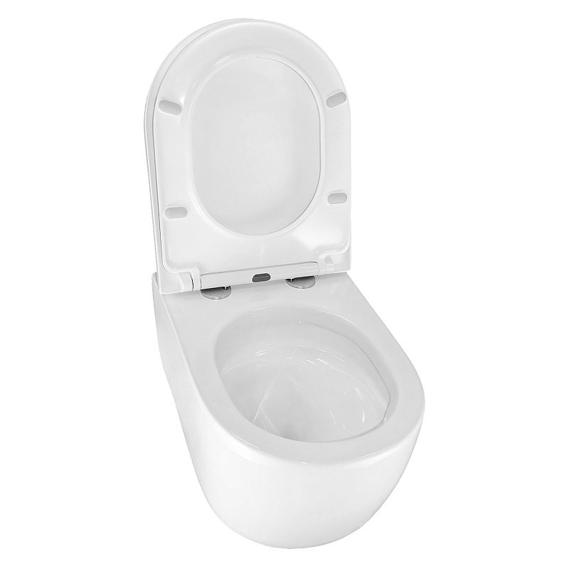 Унитаз подвесной AZARIO Nemi AZ-1293WH безободковый, с микролифтом, глянцевый белый