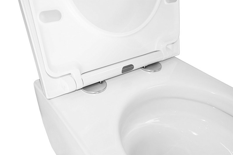 Унитаз подвесной AZARIO Nemi AZ-1293WH безободковый, с микролифтом, глянцевый белый