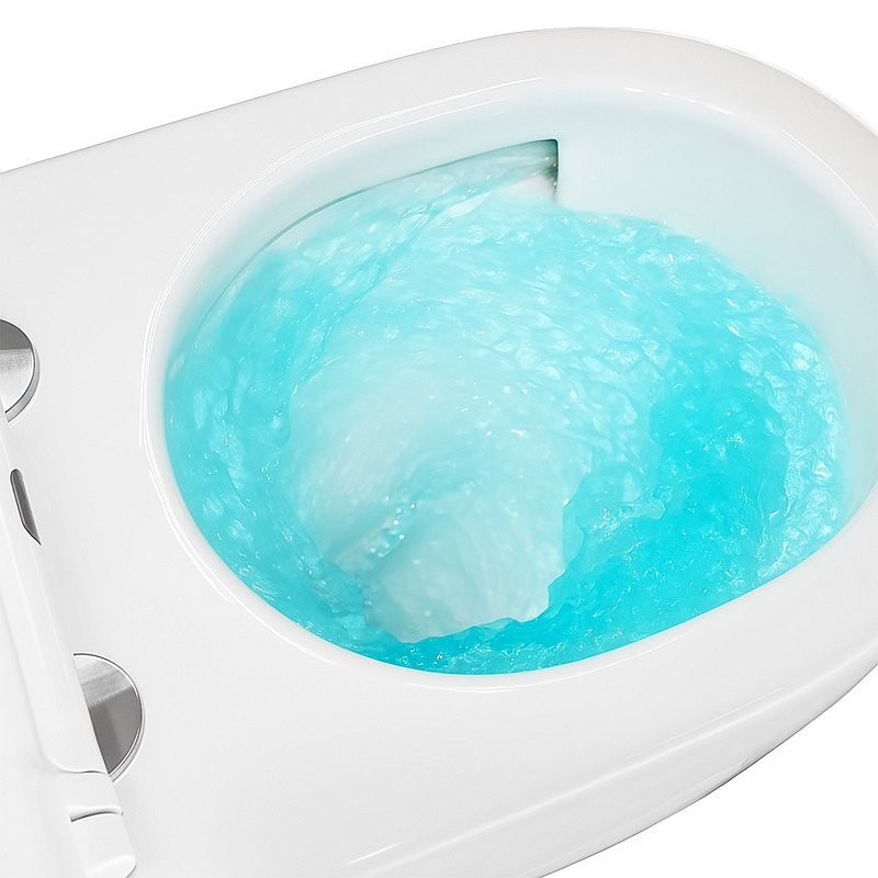 Унитаз подвесной AZARIO Nemi AZ-1293WH безободковый, с микролифтом, глянцевый белый